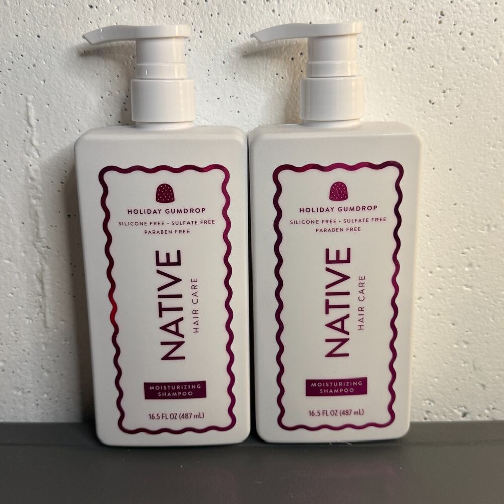 Native Holiday Gumdrop Moisturizing Shampoo 16.5 oz LOT of 2